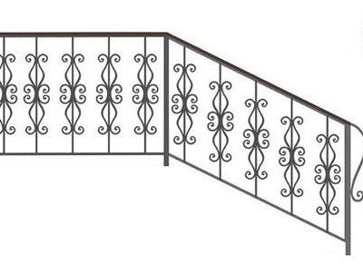 Кованые перила, эскиз - 5 в [city_r]
