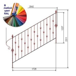 Кованые перила - ПК27.1